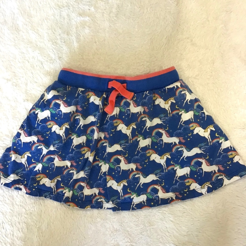 Mini Boden Girl Size 6-7yr Unicorn Rainbow Skirt Shorts Colorful Fairytale Pink
